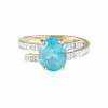 Bague Topaze bleue Diamants