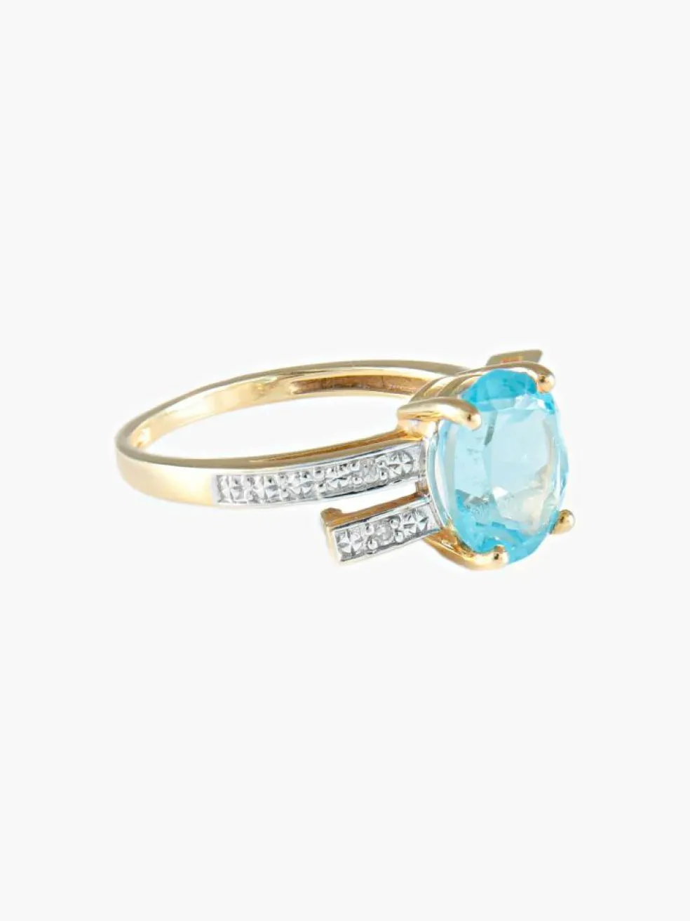 Bague Topaze bleue Diamants