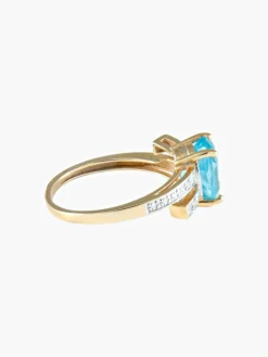 Bague Topaze bleue Diamants