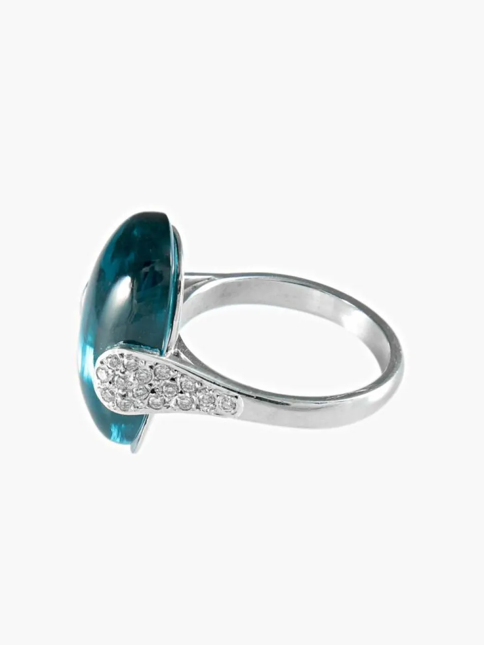 Bague Topaze bleue Diamants