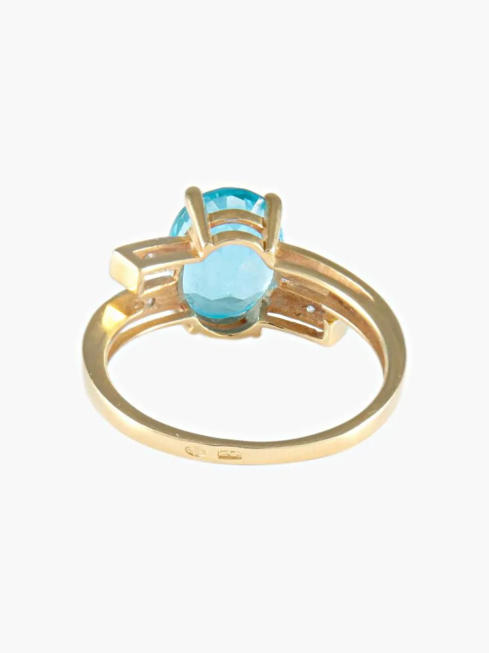 Bague Topaze bleue Diamants