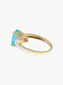 Bague Topaze bleue Diamants