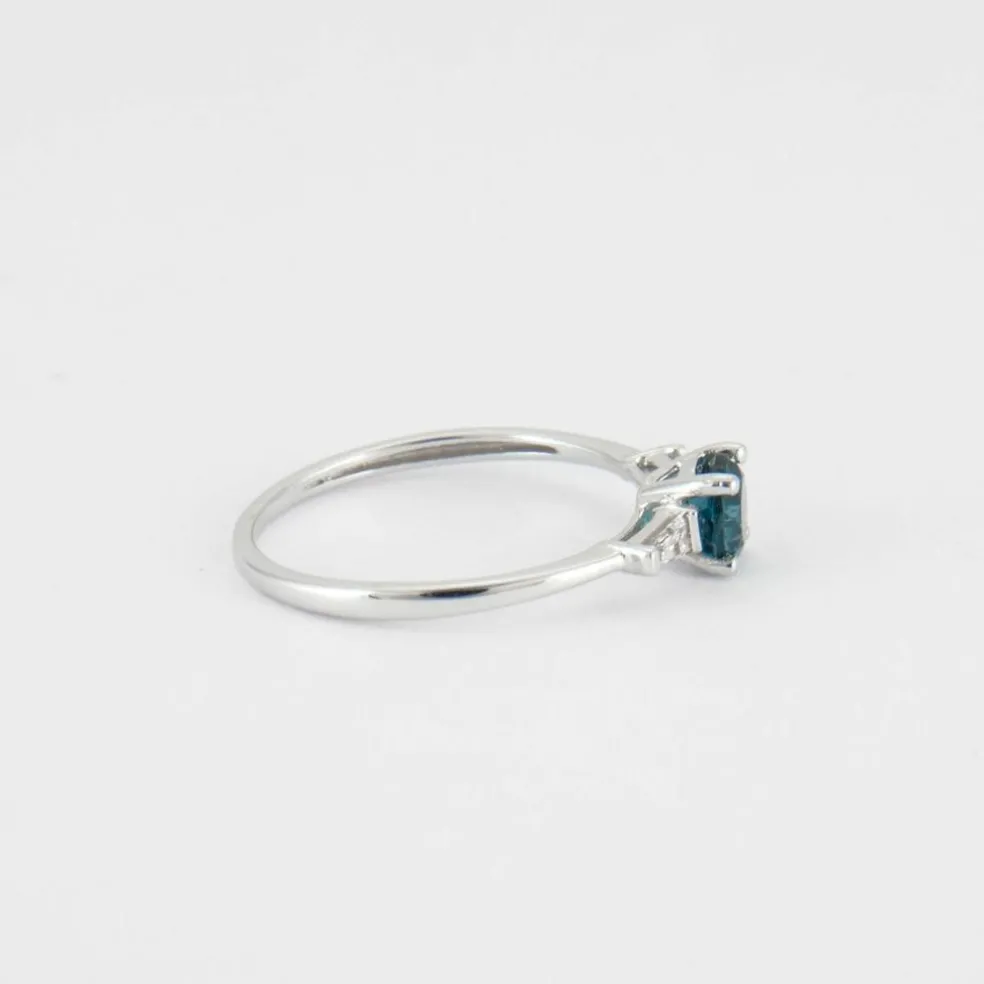 Bague topaze blue London, diamants