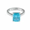 Bague Topaze Diamants