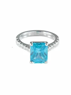 Bague Topaze Diamants