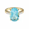 Bague Topaze Diamants