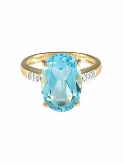 Bague Topaze Diamants