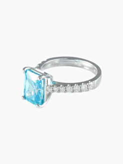 Bague Topaze Diamants