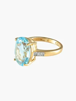 Bague Topaze Diamants