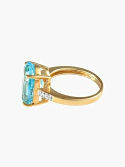Bague Topaze Diamants
