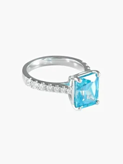 Bague Topaze Diamants