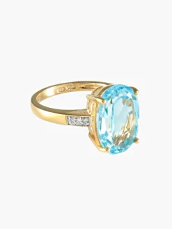 Bague Topaze Diamants