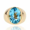 Bague topaze jonc en or