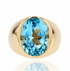 Bague topaze jonc en or