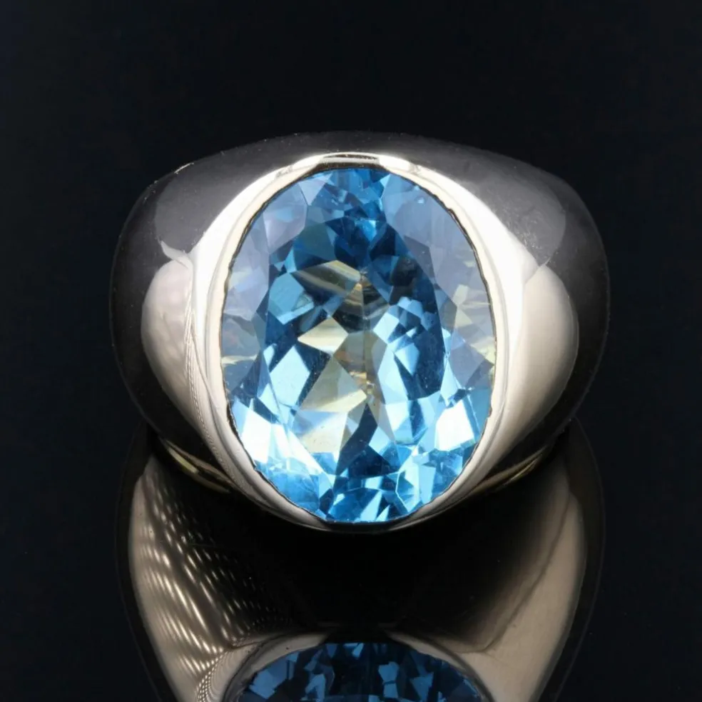 Bague topaze jonc en or
