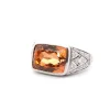 Bague topaze naturelle 8,24cts et diamants