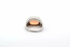 Bague topaze naturelle 8,24cts et diamants