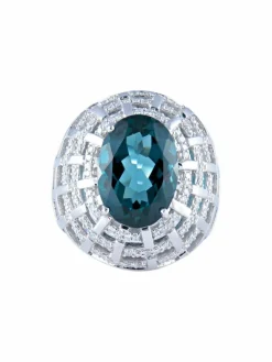 Bague Topaze royale et Diamants