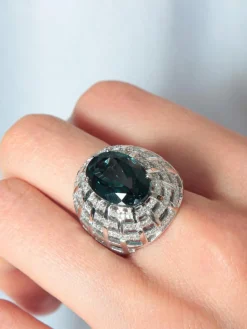 Bague Topaze royale et Diamants