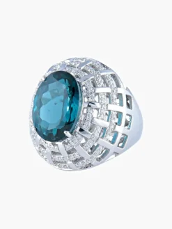 Bague Topaze royale et Diamants
