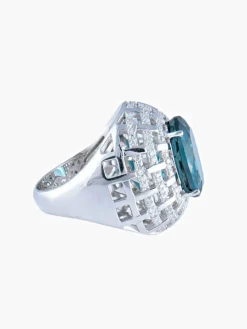 Bague Topaze royale et Diamants