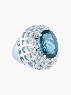 Bague Topaze royale et Diamants