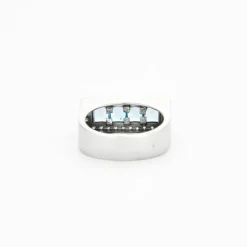 Bague topazes bleues