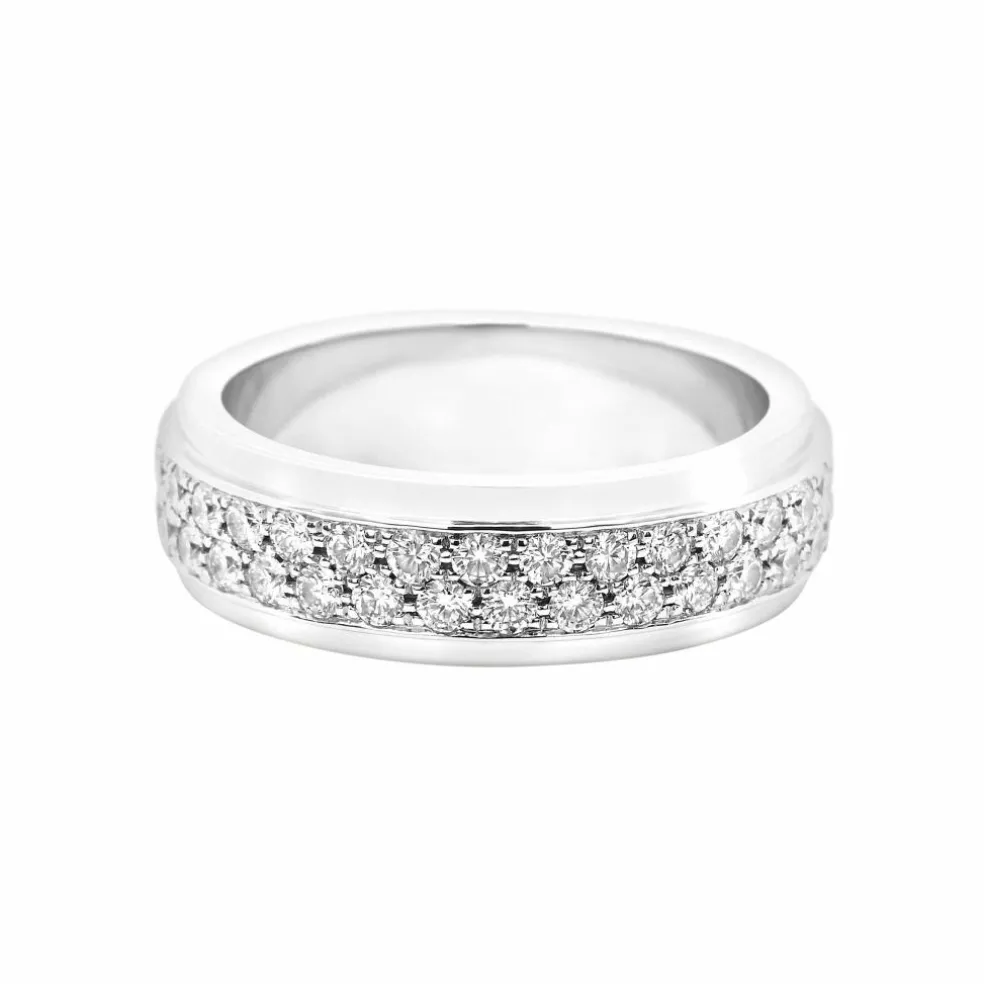 Bague Tour Complet Or Blanc et Diamants