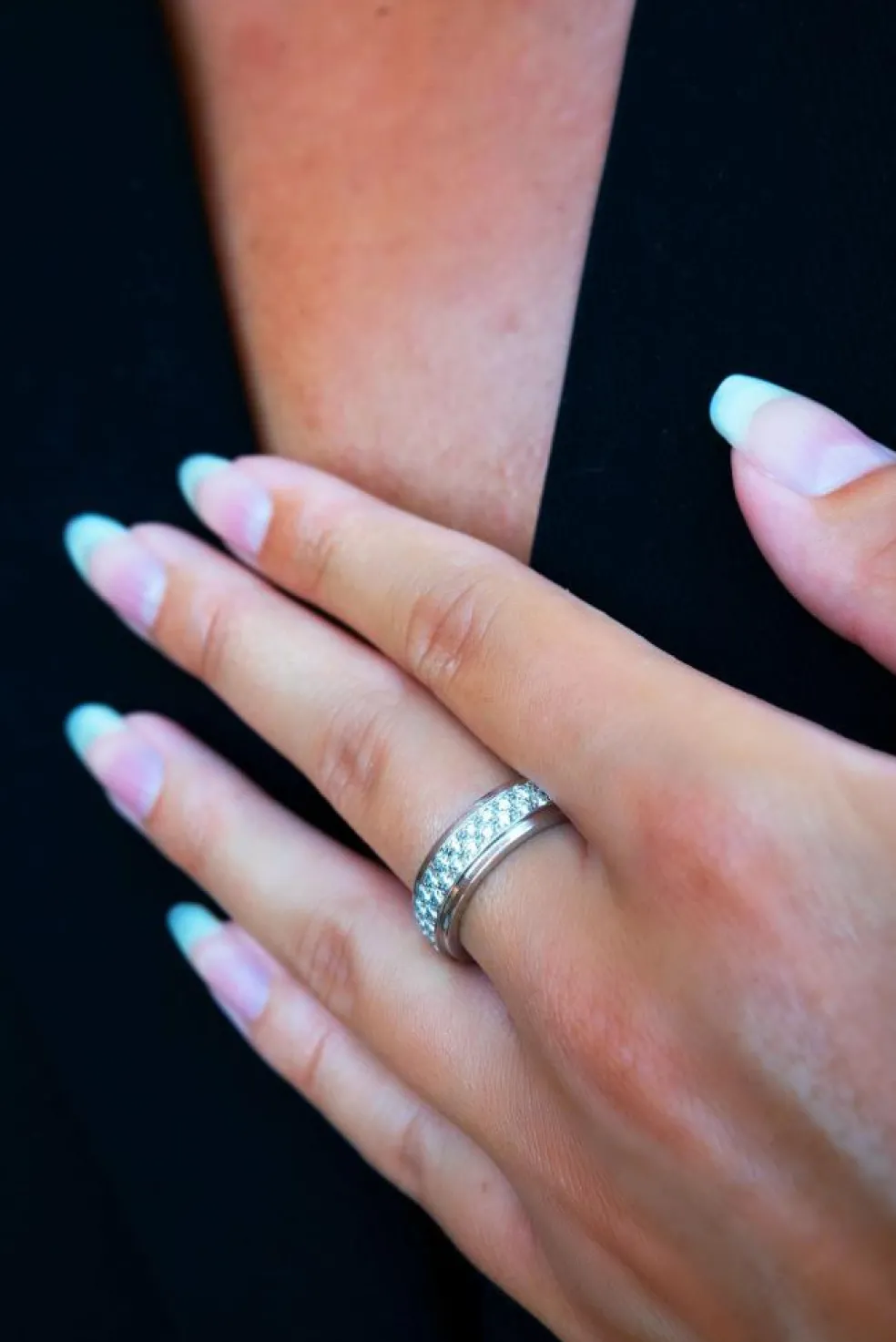 Bague Tour Complet Or Blanc et Diamants