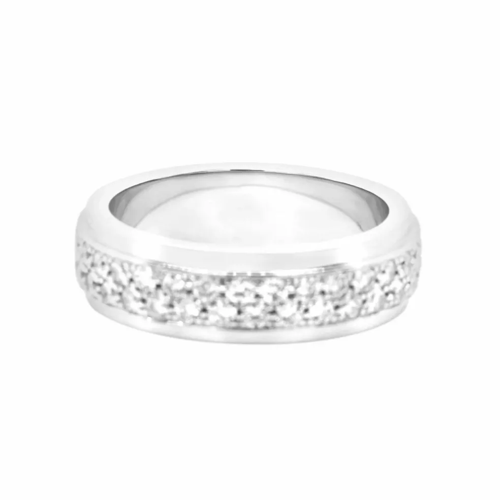 Bague Tour Complet Or Blanc et Diamants