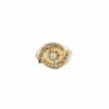 Bague tourbillon diamants et godrons