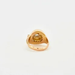 Bague tourbillon diamants et godrons
