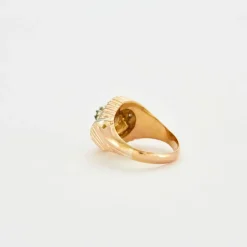 Bague tourbillon diamants et godrons