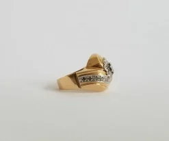 Bague tourbillon diamants 0.56 carats