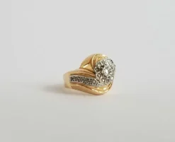 Bague tourbillon diamants 0.56 carats