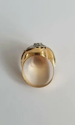 Bague tourbillon diamants 0.56 carats