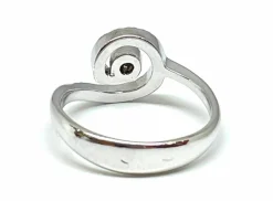 Bague tourbillon or blanc diamants