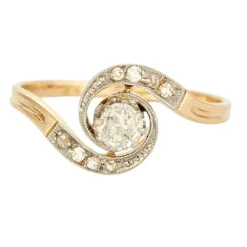 Bague Tourbillon or et diamants