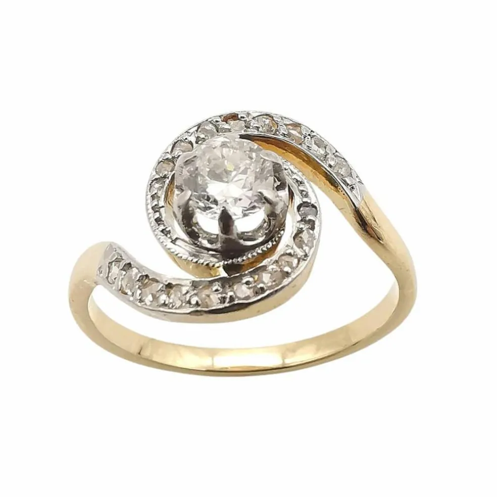 Bague tourbillon or et diamants