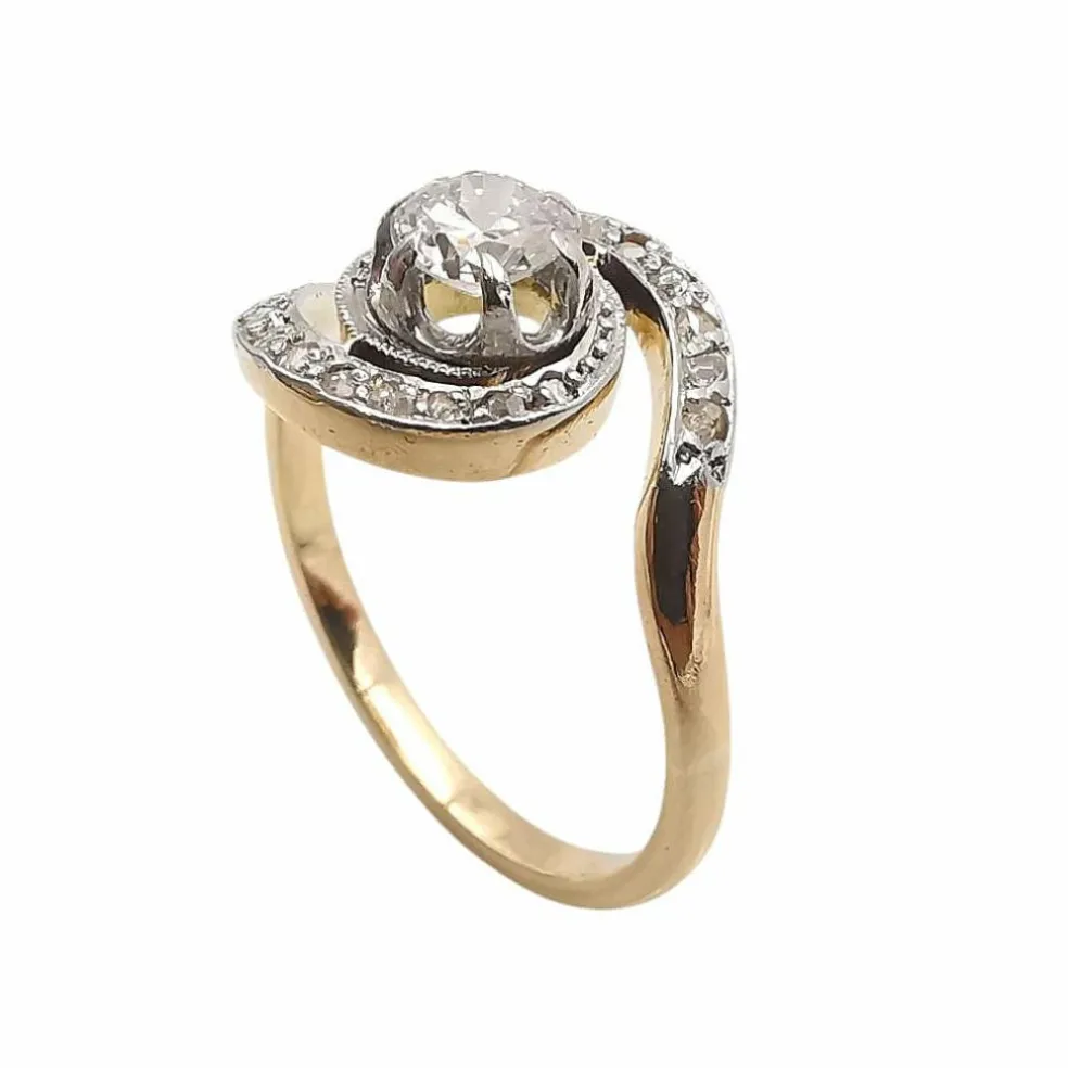Bague tourbillon or et diamants