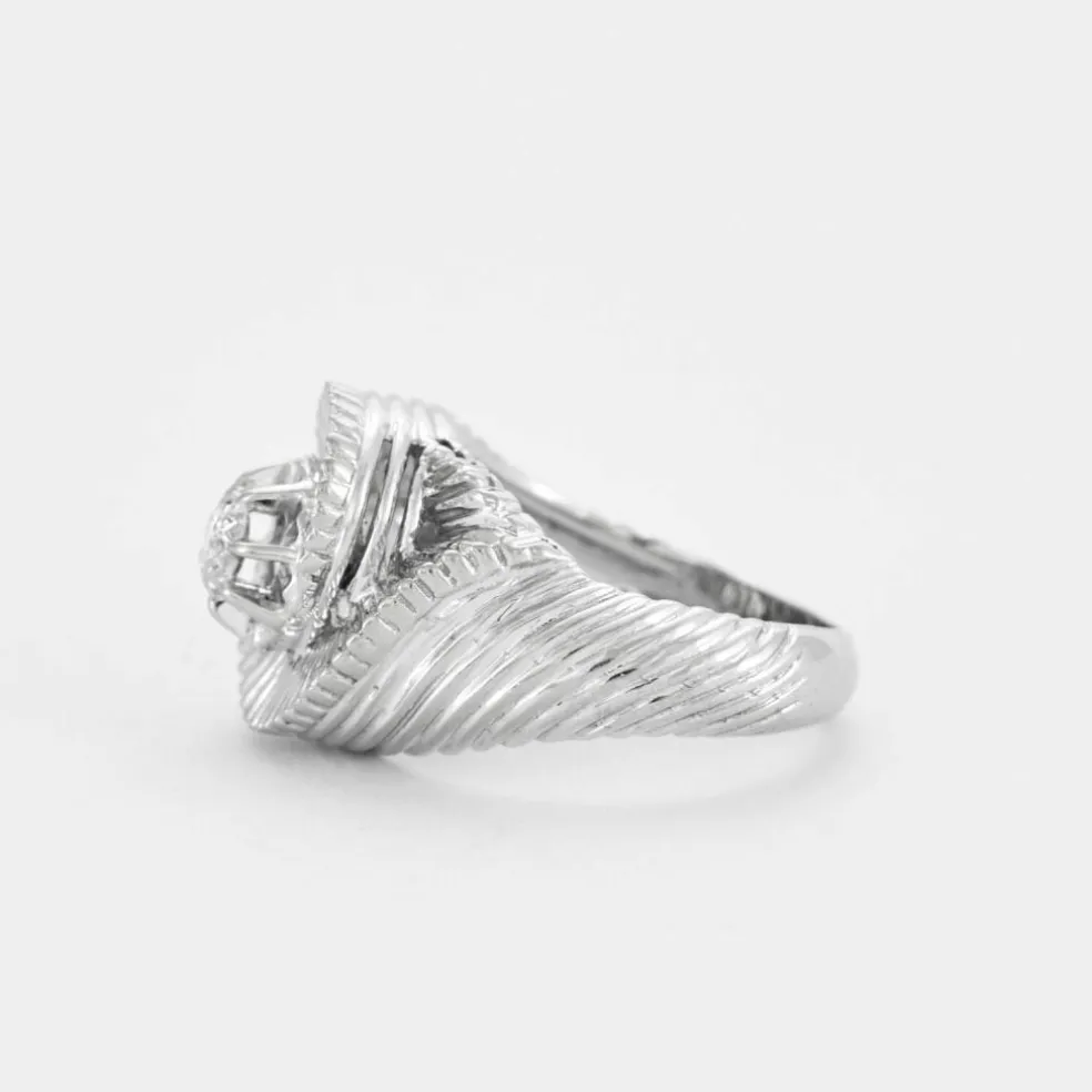 Bague tourbillon or gris diamant