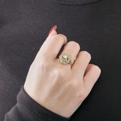 Bague Tourbillon Or Jaune Diamants