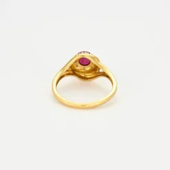 Bague Tourbillon or jaune rubis diamants