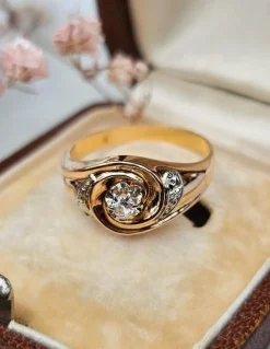 Bague tourbillon or rose