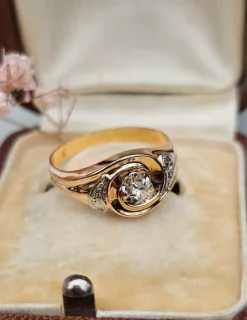 Bague tourbillon or rose