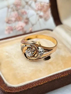 Bague tourbillon or rose
