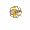 Bague tourbillon or rose , jade et diamants