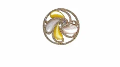 Bague tourbillon or rose , jade et diamants