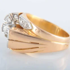 Bague Tourbillon or rose Platine Diamants