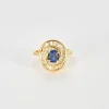 Bague tourbillon saphirs diamants